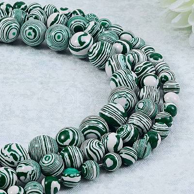 3 Strands 3 Style Synthetic Malachite Beads Strands G-SZ0001-49A-1