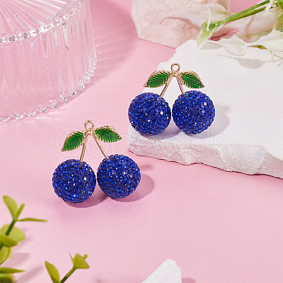 2Pcs Alloy Cherry Charms FIND-TA0009-30D-1
