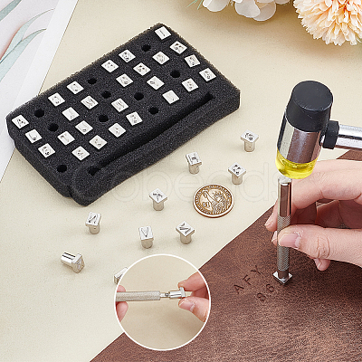 DIY Letter and Number Stamping Punch Tool Set TOOL-WH0164-02P-02-1