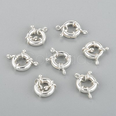 Rack Plating Brass Spring Ring Clasps KK-D399-B-S-NF-1