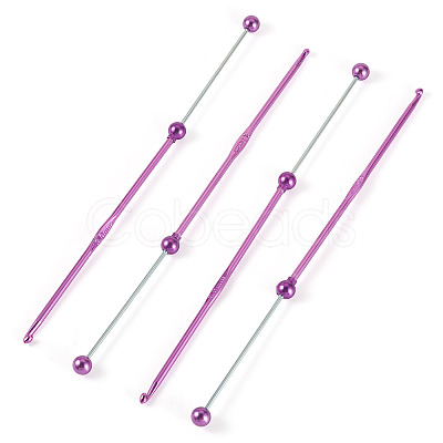 4Pcs DIY Alloy Beadable Crochet Hooks AJEW-TA0003-50B-1