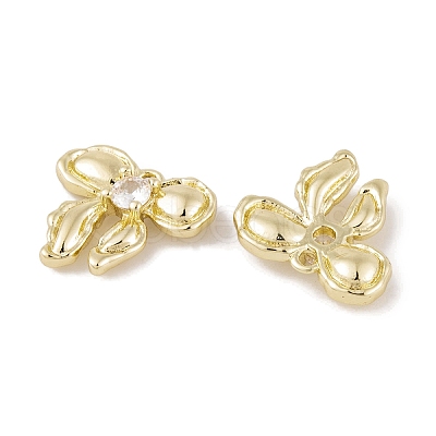 Brass Micro Pave Clear Cubic Zirconia Pendants LS-KK-L212-05G-1