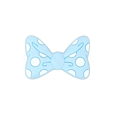 Bowknot Silicone Focal Beads SIL-SZC0003-13G-1