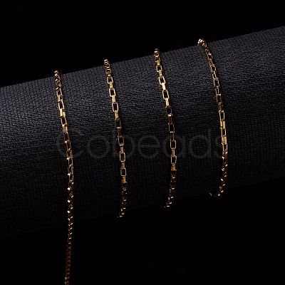 3.28 Feet Ion Plating(IP) 304 Stainless Steel Venetain Chains X-CHS-H007-34G-1