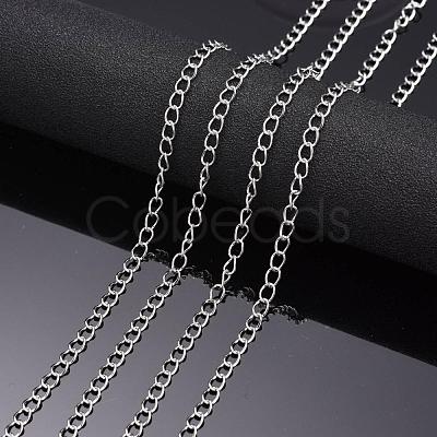 Tarnish Resistant 3.28 Feet 304 Stainless Steel Twisted Chains X-CHS-A003K-0.6mm-1