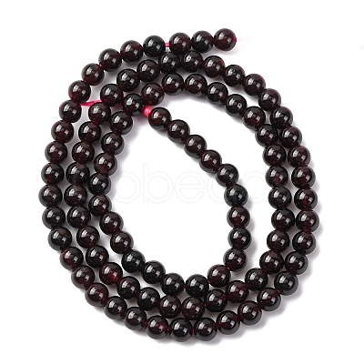 Natural Garnet Beads Strands G-J376-37-4mm-1