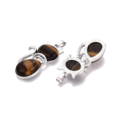 Natural Tiger Eye Pendants GG-N001-03P-02-1