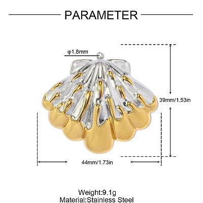 304 Stainless Steel Pendants STAS-OY019-26G-1