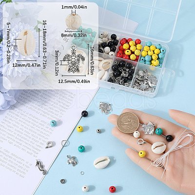 DIY Ocean Theme Bracelet Making Kit DIY-SC0023-57-1