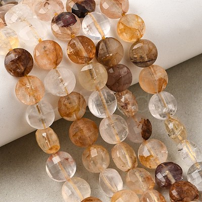 Natural Yellow Hematoid Quartz Golden Healer Quartz Beads Strands GG-CBA4808-H01-02-1