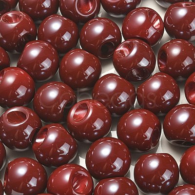 Opaque Acrylic Beads OACR-G012-01F-1