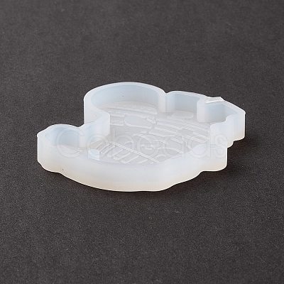 Christmas Theme DIY Santa Claus Pendant Silicone Statue Molds DIY-K054-14-1