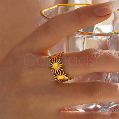 304 Stainless Steel Cuff Open Rings WG15ADB-01-1