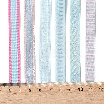 18 Yards 6 Styles Polyester Ribbon SRIB-Q022-C01-1