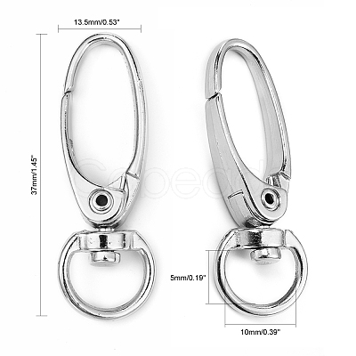 Iron Swivel Snap Hooks Clasps X-E341-6-1