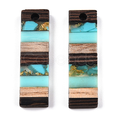 Translucent Resin & Walnut Wood Pendants RESI-TAC0017-47-A02-1