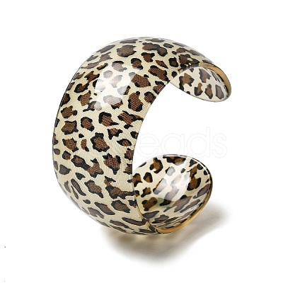 Acrylic Open Cuff Rings for Women RJEW-R020-01-1