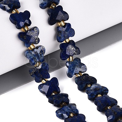 Dyed Natural Lapis Lazuli Beads Strands G-N371-10A-02-1