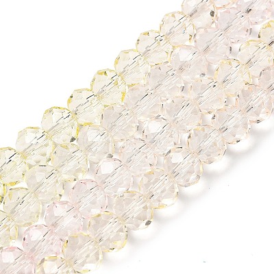 Transparent Painted Glass Beads Strands DGLA-A034-T8mm-A25-1