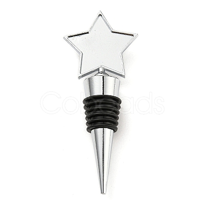Alloy Wine Bottle Stopper Cabochon Settings AJEW-Z016-02C-P-1