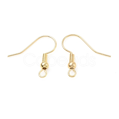 Brass Earring Hooks X-KK-C024-18KCG-1