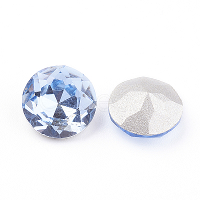 Pointed Back & Back Plated K9 Glass Rhinestone Cabochons RGLA-J012-10mm-211-1