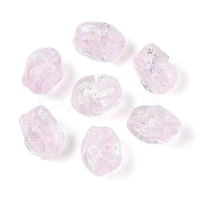 Handmade Foil Glass Beads Strands FOIL-N033-02G-1