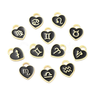 Alloy Enamel Charms ENAM-D046-01G-1