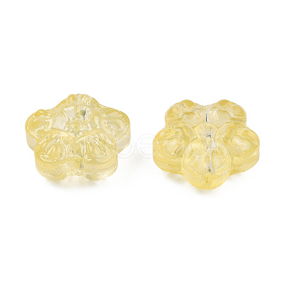 Transparent Spray Painted Glass Beads LS-GLAA-N035-029-C06-1