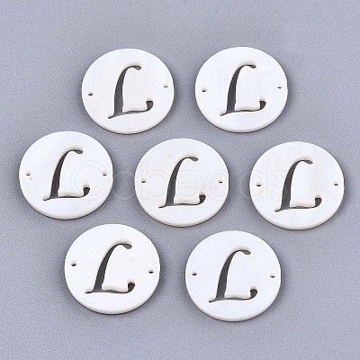 Natural Freshwater Shell Links Connectors SHEL-S276-120L-1