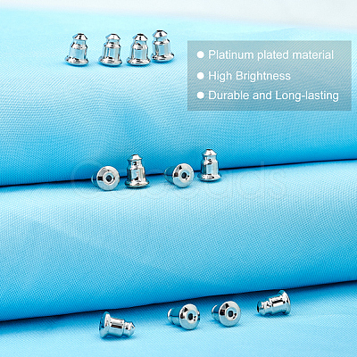 100Pairs Brass Ear Nuts KK-CN0003-28-1