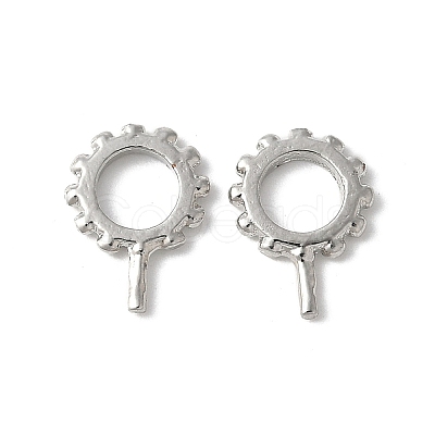 Brass Micro Pave Cubic Zirconia Peg Bails KK-D324-24P-1