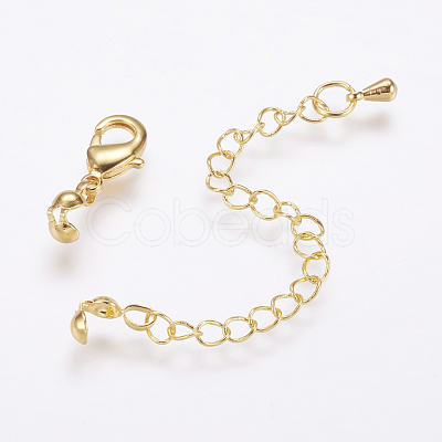 Long-Lasting Plated Brass Chain Extender KK-F711-11G-1