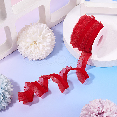 5 Yards Elastic Velvet Organza Ribbon SRIB-TA0001-28B-1