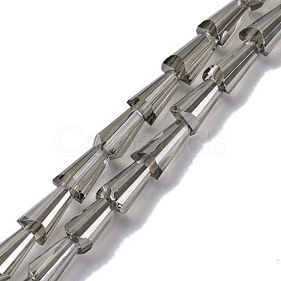 Transparent Electroplate Glass Beads Strands EGLA-H107-02A-PL01-1