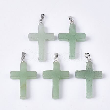 Natural Green Aventurine Pendants G-S358-001D-1