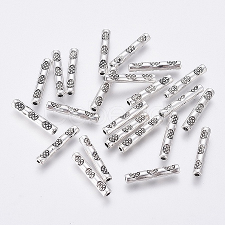 Tibetan Style Alloy Beads TIBEB-Q036-AS-LF-1