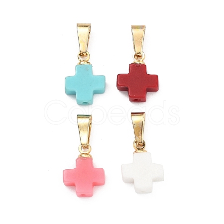 Dyed Synthetic Coral Pendants PALLOY-JF05365-1