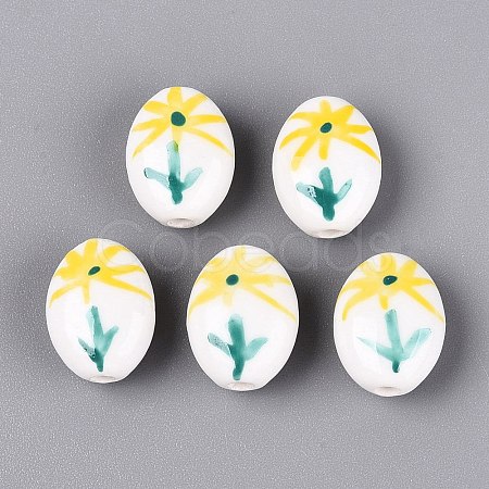 Handmade Porcelain Beads PORC-N012-14C-01-1