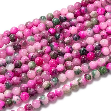 Natural Persian Jade Beads Strands G-G032-6mm-10-1