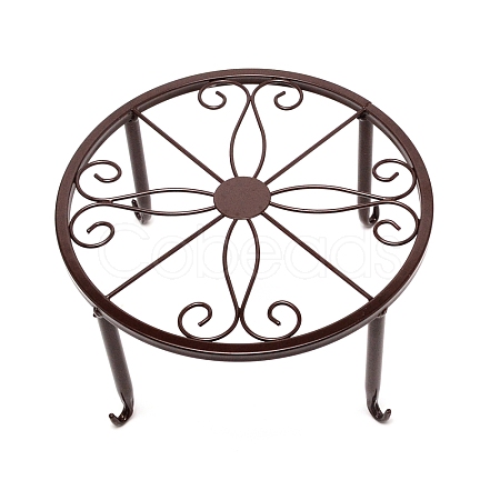 Flat Round Iron Flowerpot Holder AJEW-WH0252-23B-1