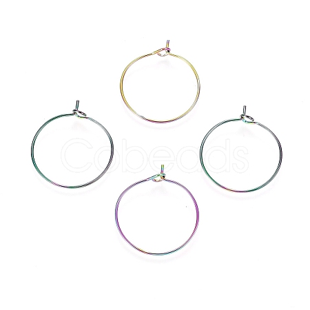 Ion Plating(IP) 316L Surgical Stainless Steel Hoop Earring Findings LS-STAS-D164-05M-1