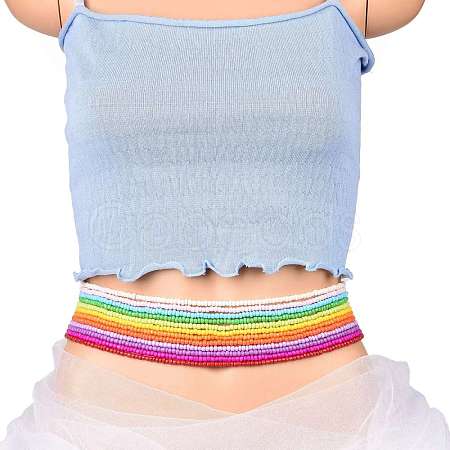 12Pcs 12 Colors Jewelry Waist Beads NJEW-C00023-1