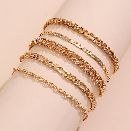 Alloy Chain Bracelet Sets WH-WGE5514-01-1