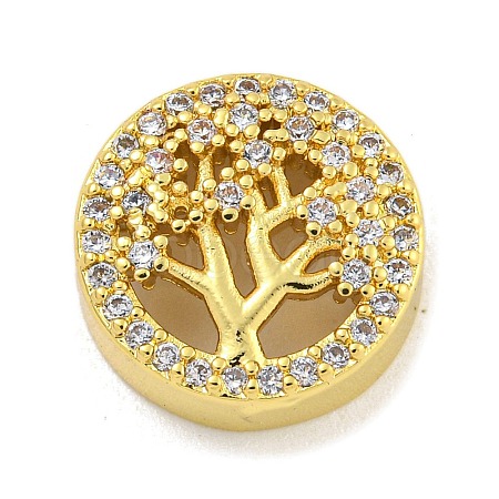 Rack Plating Brass Micro Pave Cubic Zirconia Beads KK-G513-80G-1