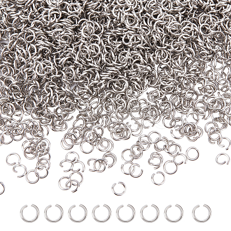 2000Pcs 304 Stainless Steel Open Jump Rings STAS-UN0029-61-1