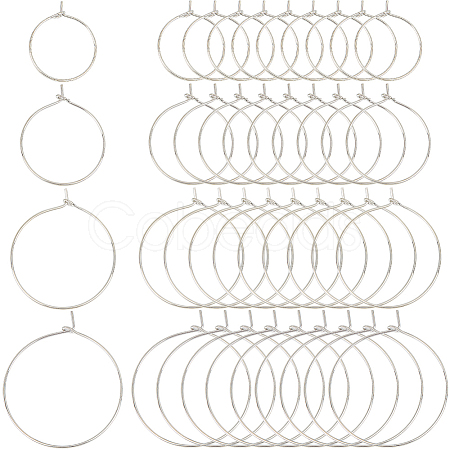 160Pcs 4 Style Brass Wine Glass Charm Rings KK-SP0001-33P-1