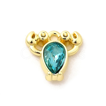 Alloy Rhinestone Pendants PALLOY-D330-02G-02B-1