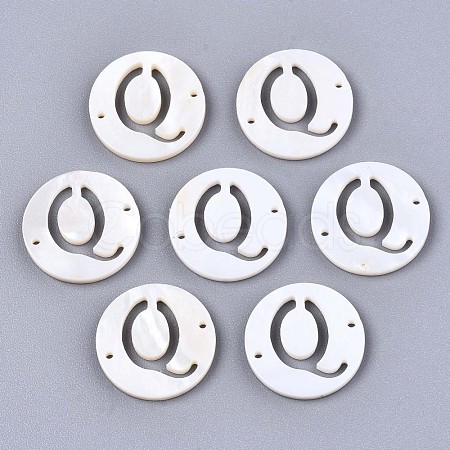 Natural Freshwater Shell Links Connectors X-SHEL-S276-120Q-1