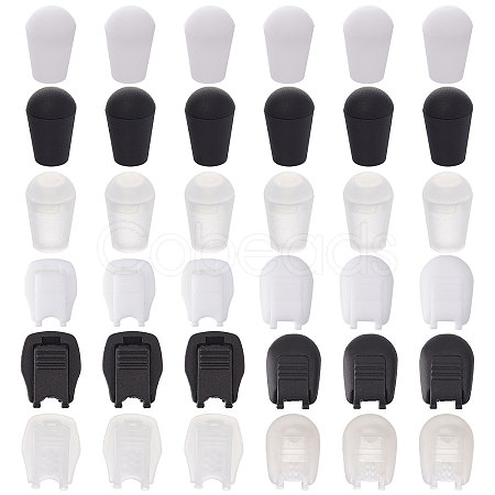 180Pcs 9 Style Plastic Cord Ends KY-CA0001-56-1